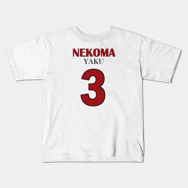 Yaku, Number Three Kids T-Shirt by AislingKiera